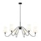 Z-Lite Gianna Chandelier, 6-Light, 46.25 In.W x 20.75 In.H, Matte Black/White 7509-6-46MB - alternate 2